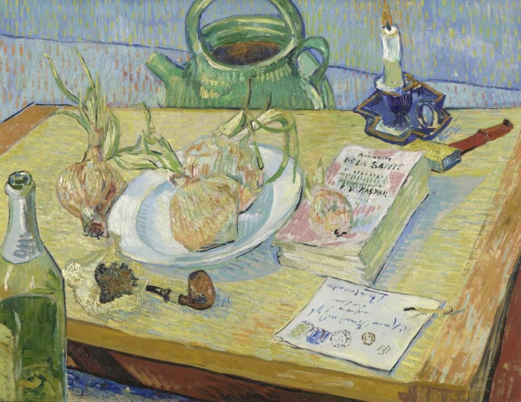 7. Still life with a plate of onions